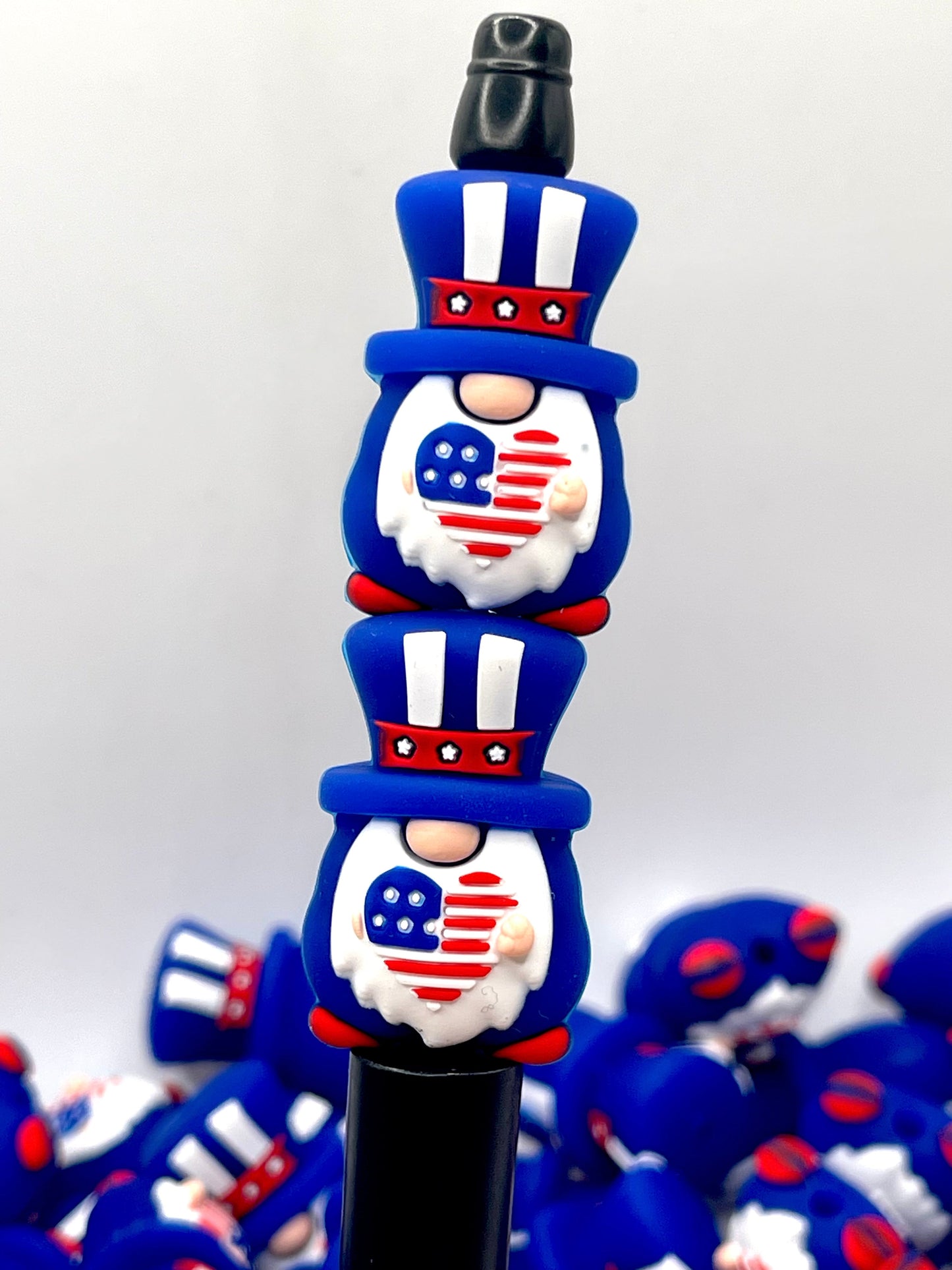 America Gnome 3D Silicone Focal Beads