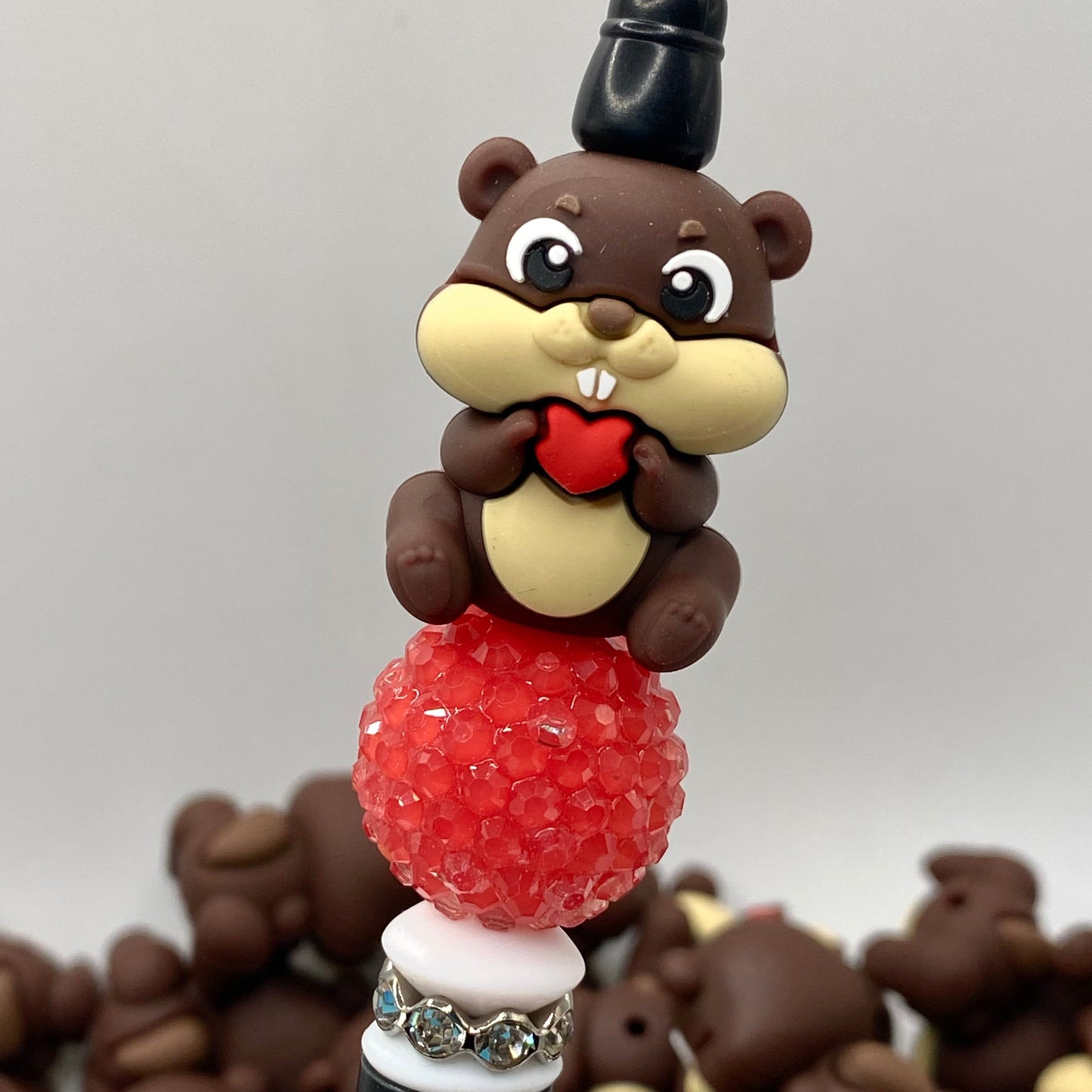 A Clean Beaver Always Gets More Wood 3D Silicone Focal Beads