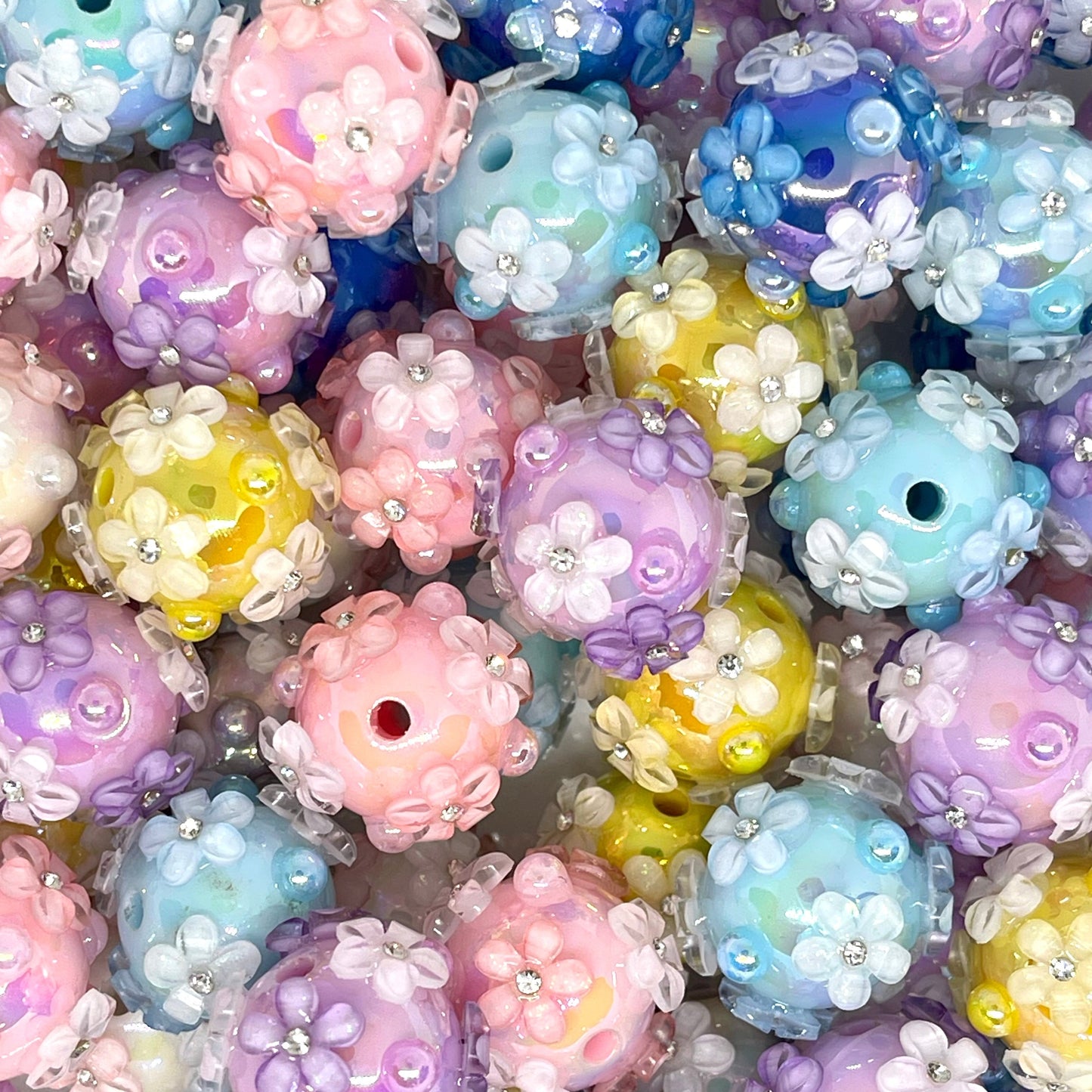 She's A Wild Flower Fancy Beads- 5pcs
