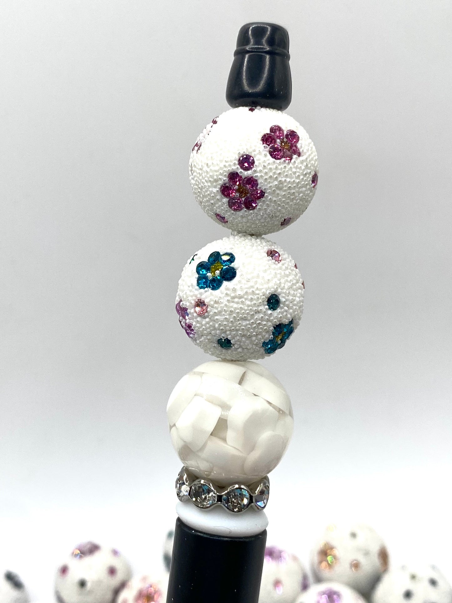 Delicate Snow Flower Fancy Acrylic Beads