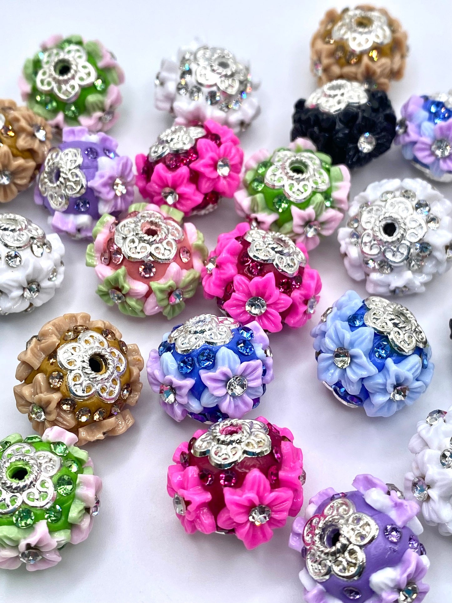 April Showers Bring May Flowers Fancy Acrylic Beads
