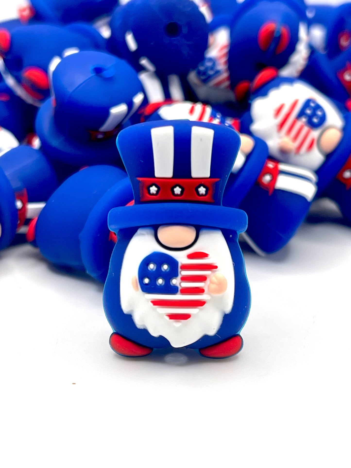 America Gnome 3D Silicone Focal Beads
