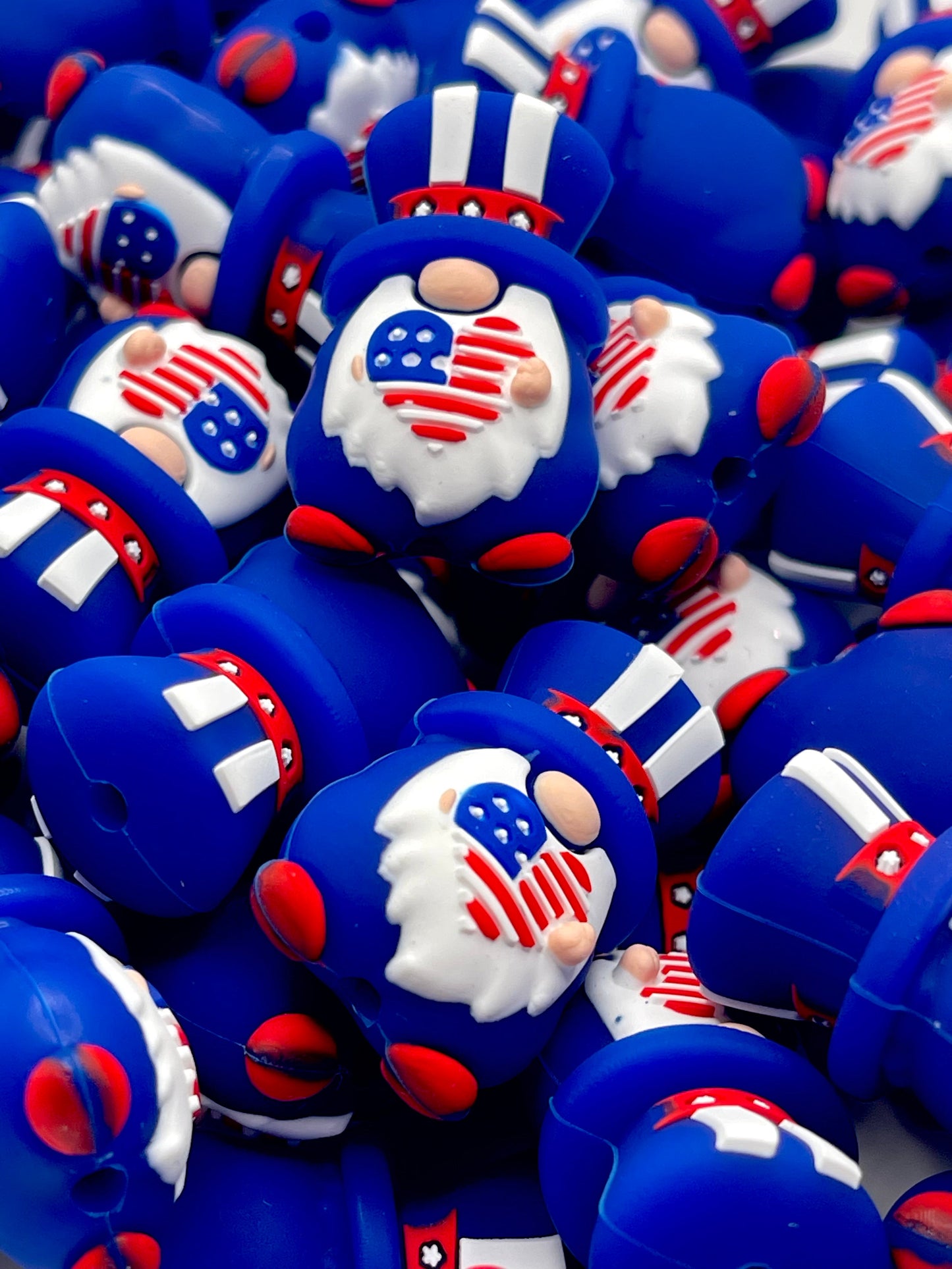 America Gnome 3D Silicone Focal Beads