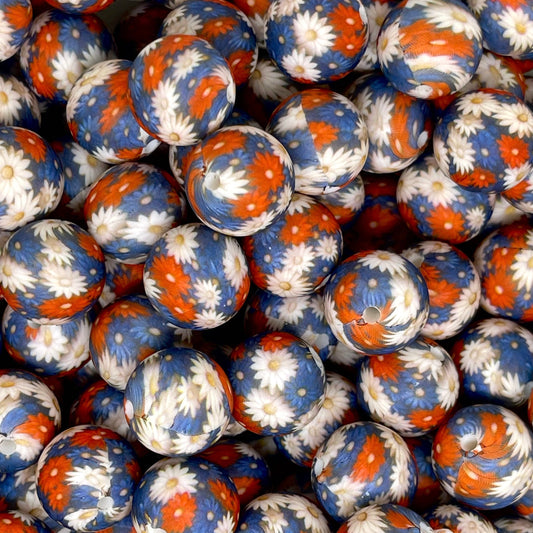 America Grown Flowers Printed Beads