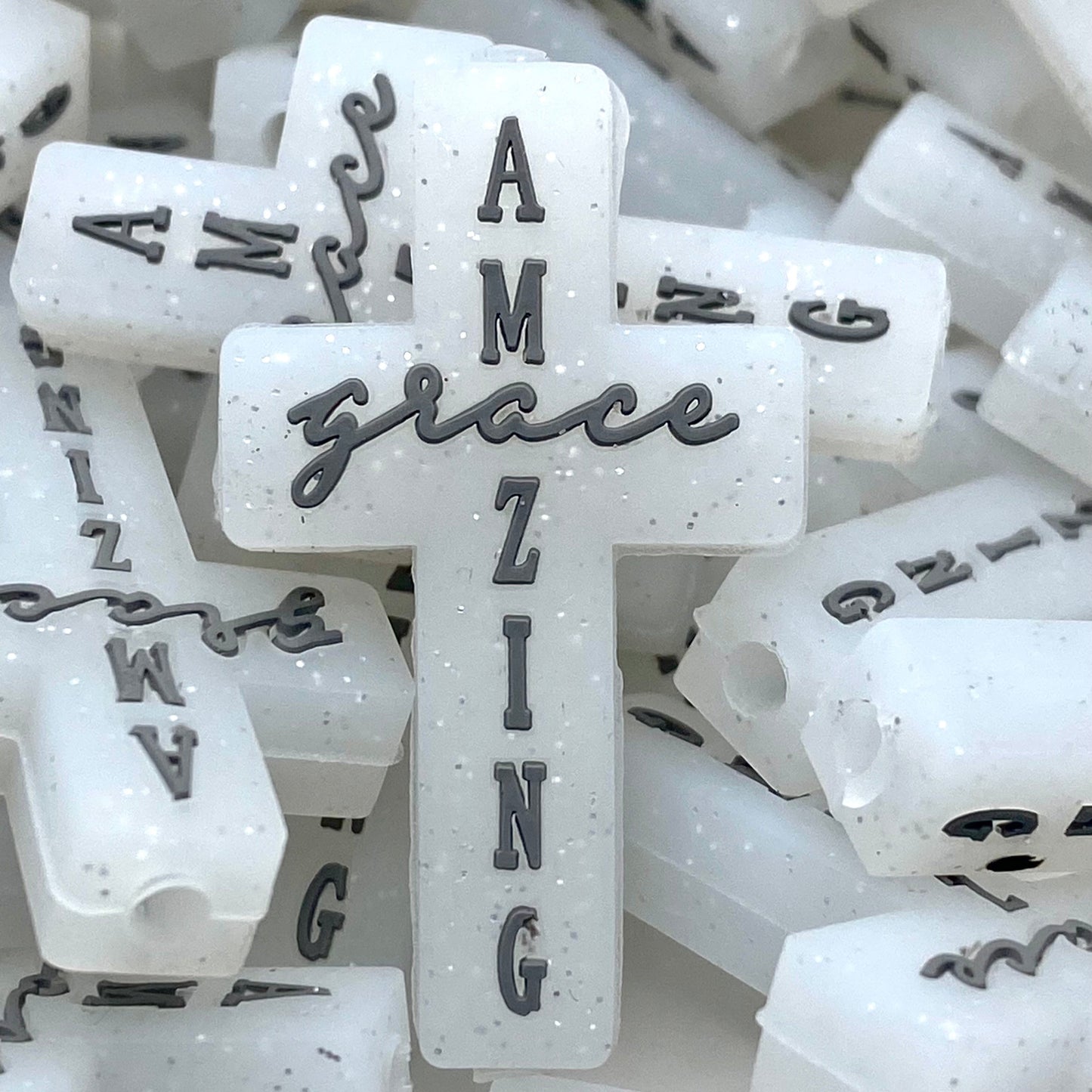 Amazing Grace Silicone Focal Beads