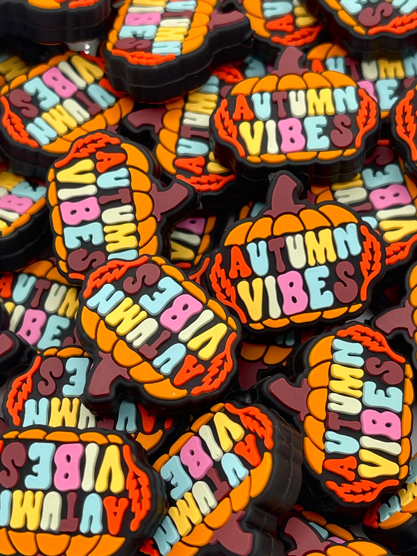 Autumn Vibes Pumpkin Silicone Focal Beads