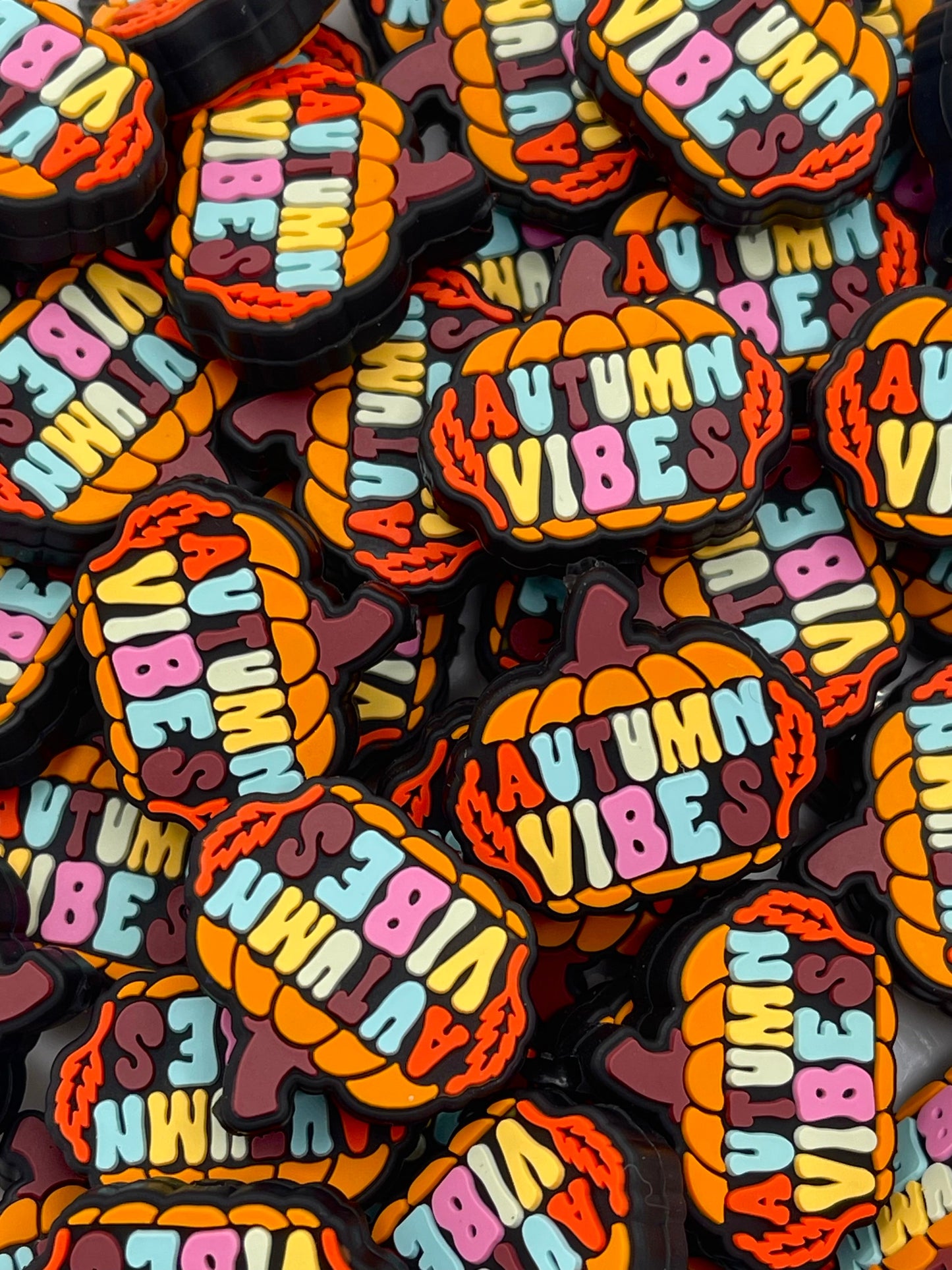 Autumn Vibes Pumpkin Silicone Focal Beads