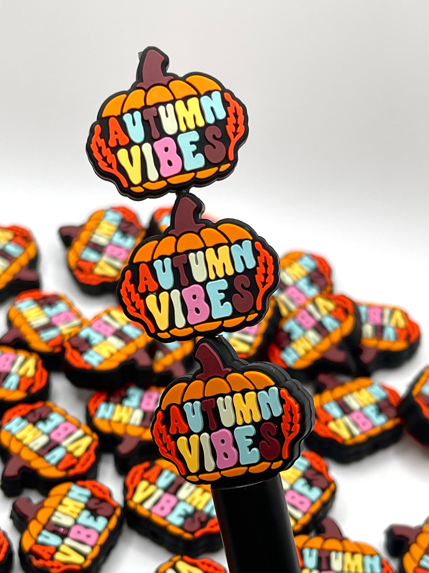 Autumn Vibes Pumpkin Silicone Focal Beads
