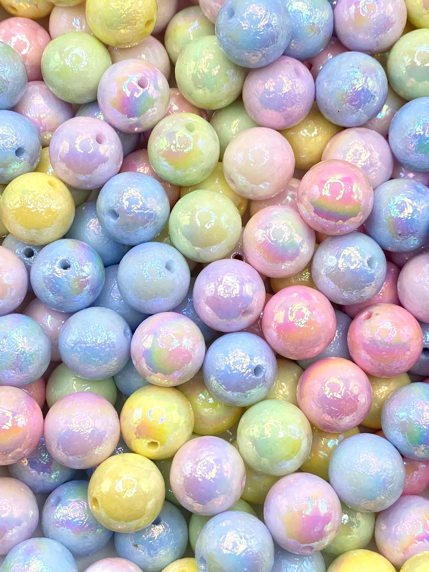 Cotton Candy Kisses Acrylic Beads