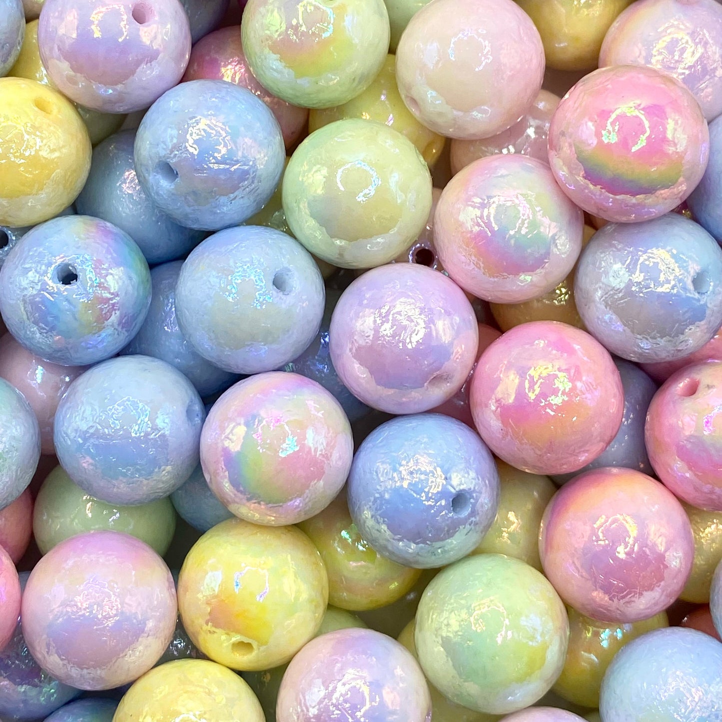 Cotton Candy Kisses Acrylic Beads
