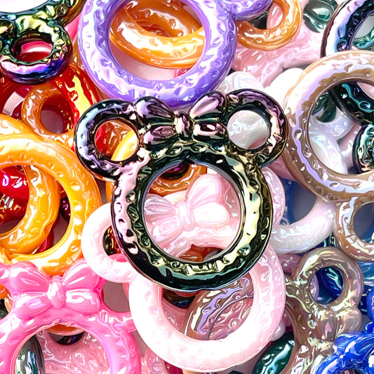 Mouse Acrylic Beads 34 x 37mm - Random Mix