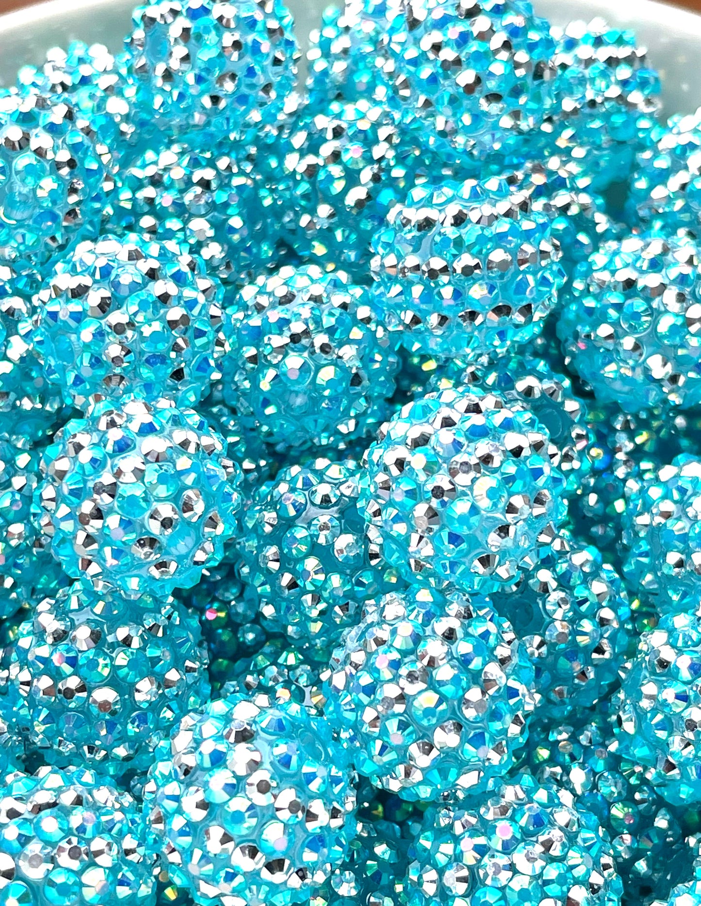 Aqua Girl Rhinestone Beads