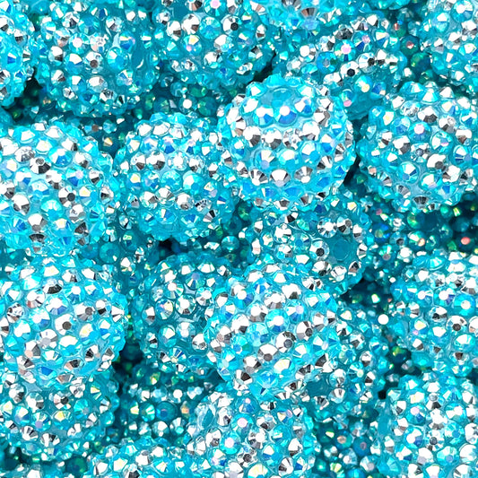 Aqua Girl Rhinestone Beads