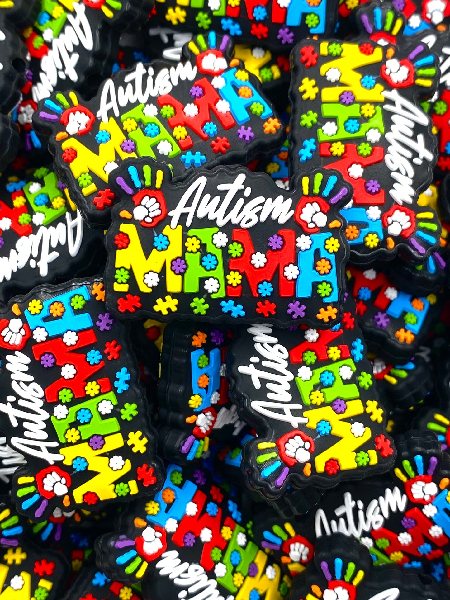 Autism Mama Silicone Focal Beads