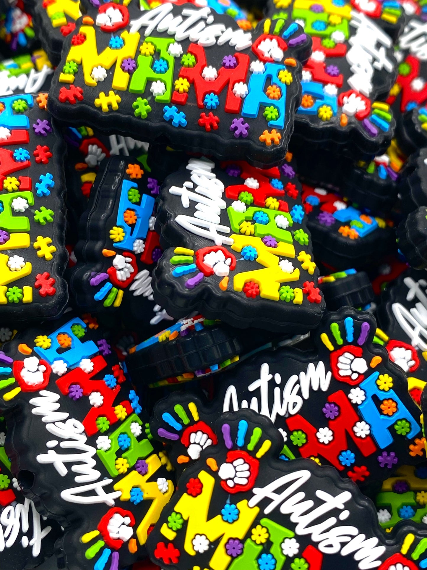 Autism Mama Silicone Focal Beads