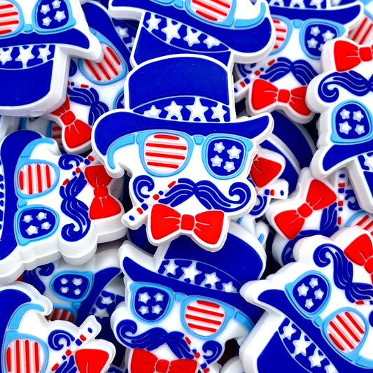 All American Dude Silicone Focal Beads