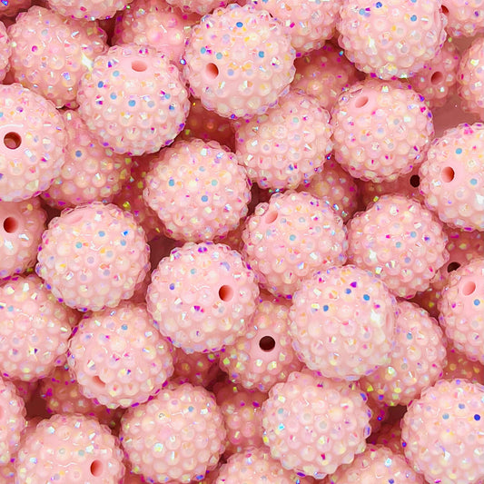 Baby Pink Rhinestone Beads