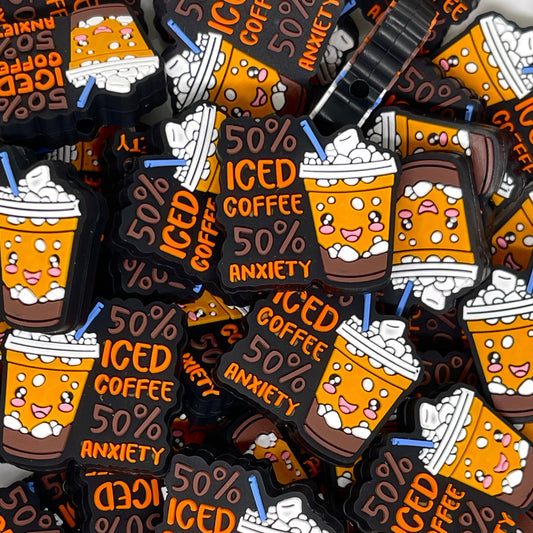 50% Iced Coffee 50% Anxiety Focal Beads