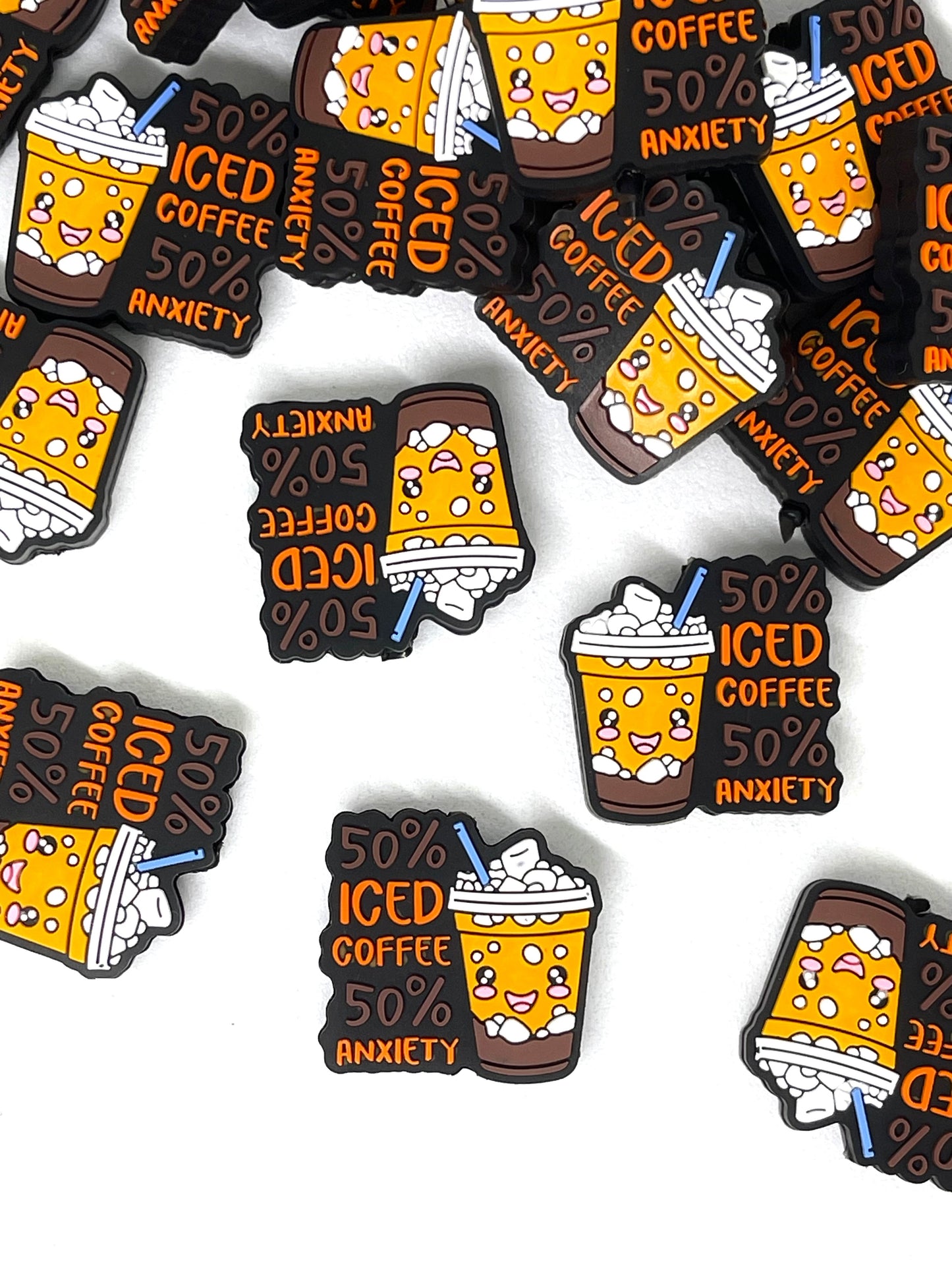 50% Iced Coffee 50% Anxiety Focal Beads