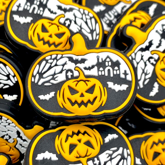 A Pumpkin Ghost Story Silicone Focal Beads