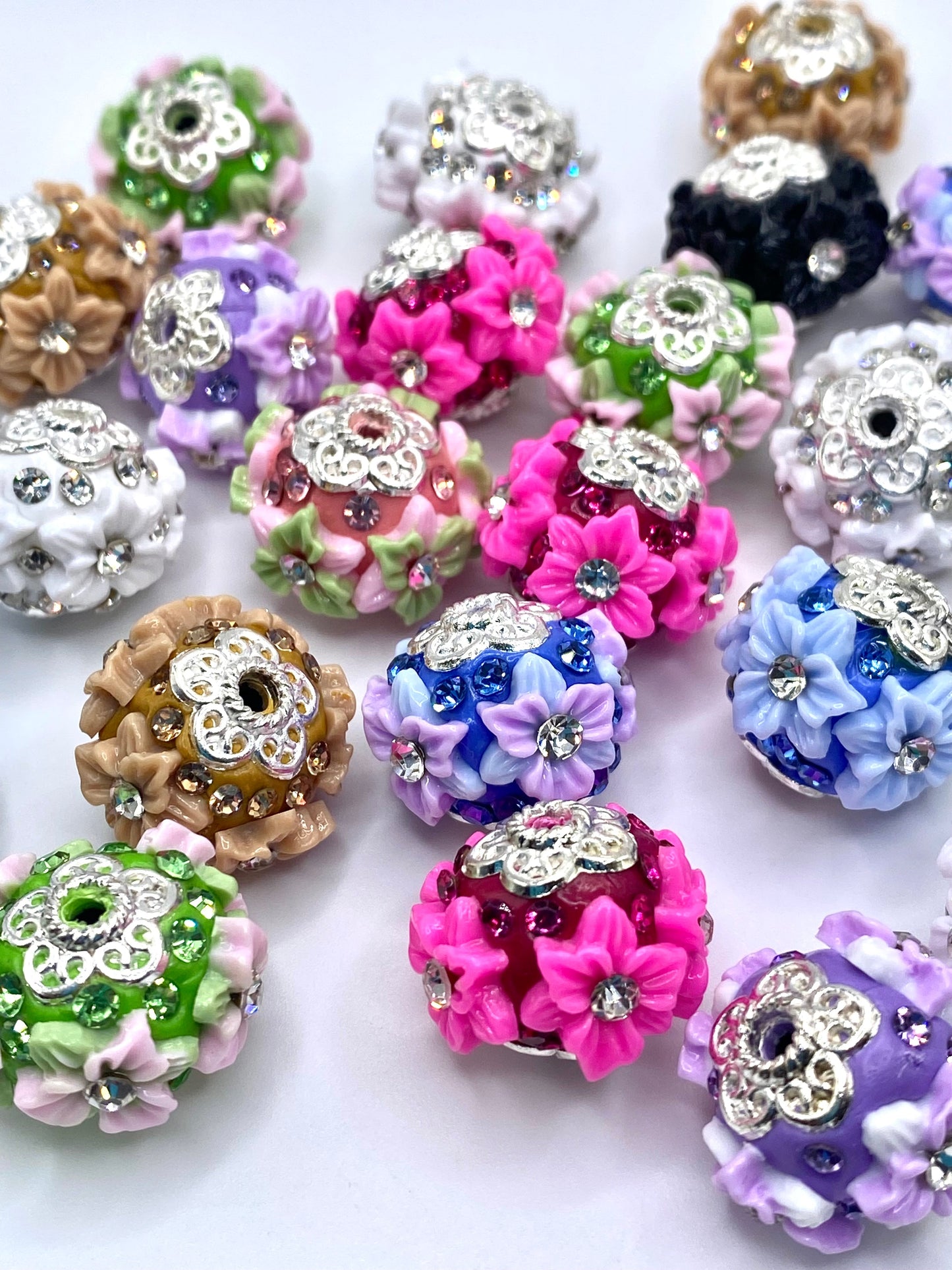 April Showers Bring May Flowers Fancy Acrylic Beads