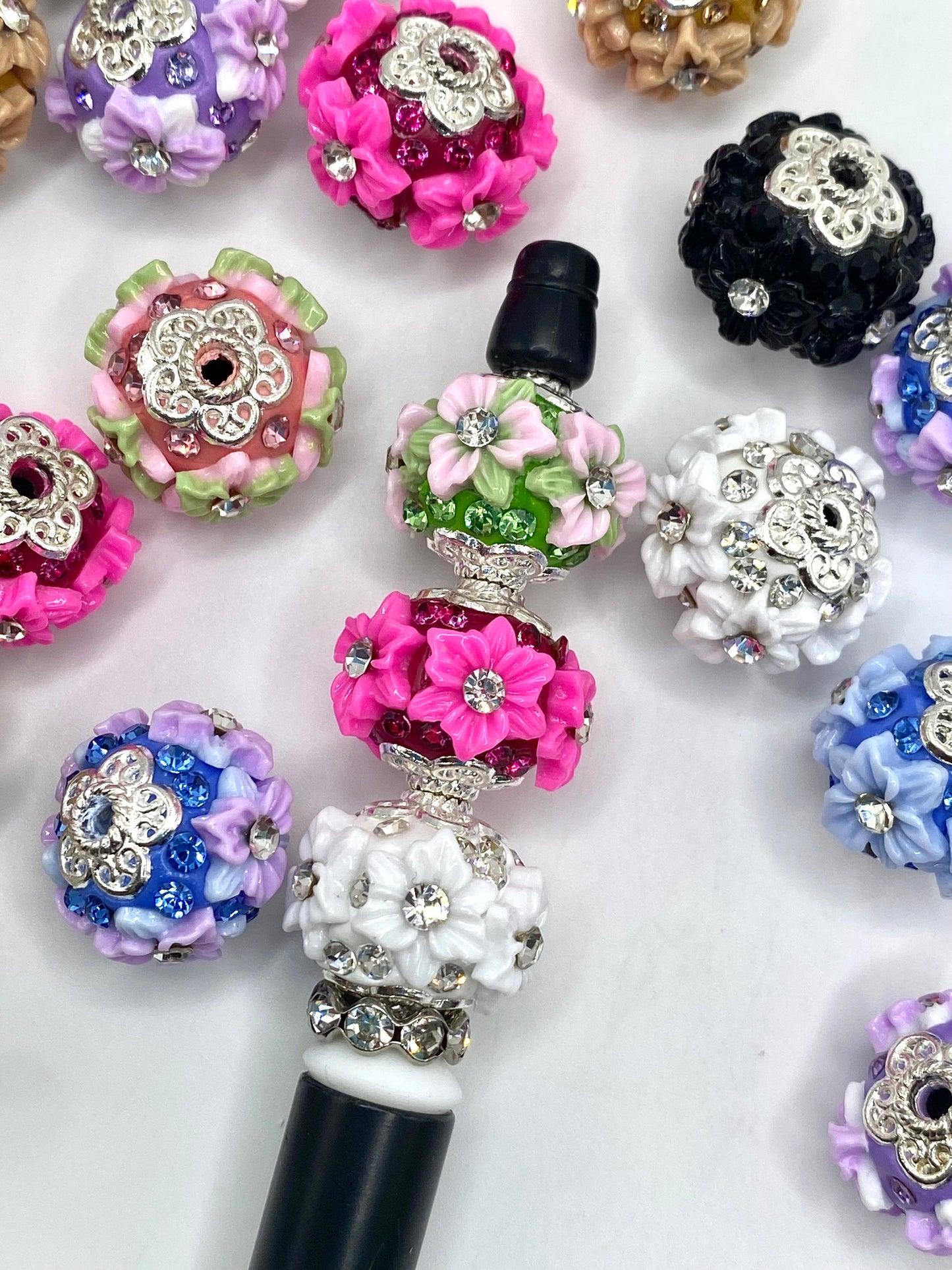 April Showers Bring May Flowers Fancy Acrylic Beads
